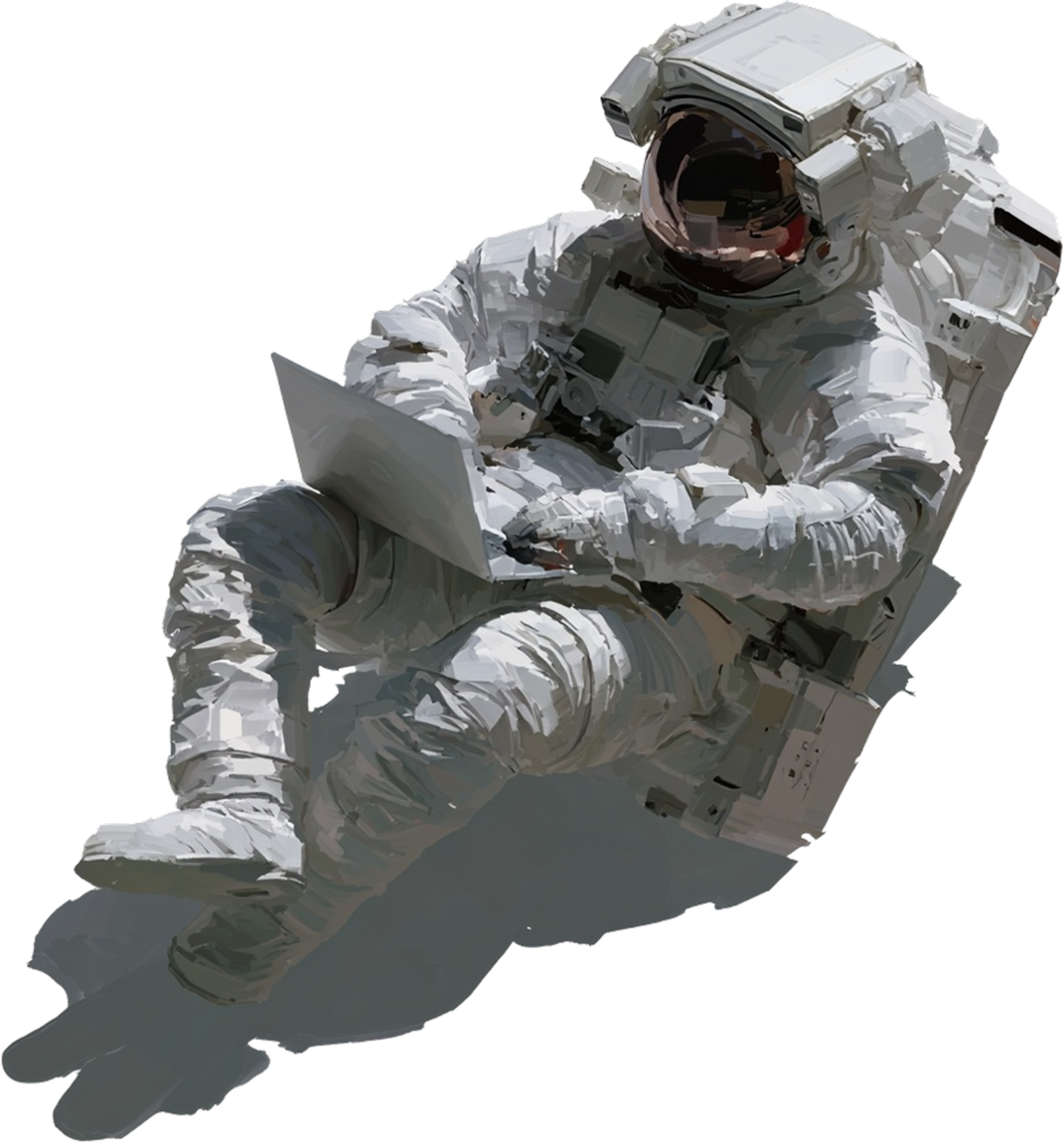 Codebased astronaut illustration