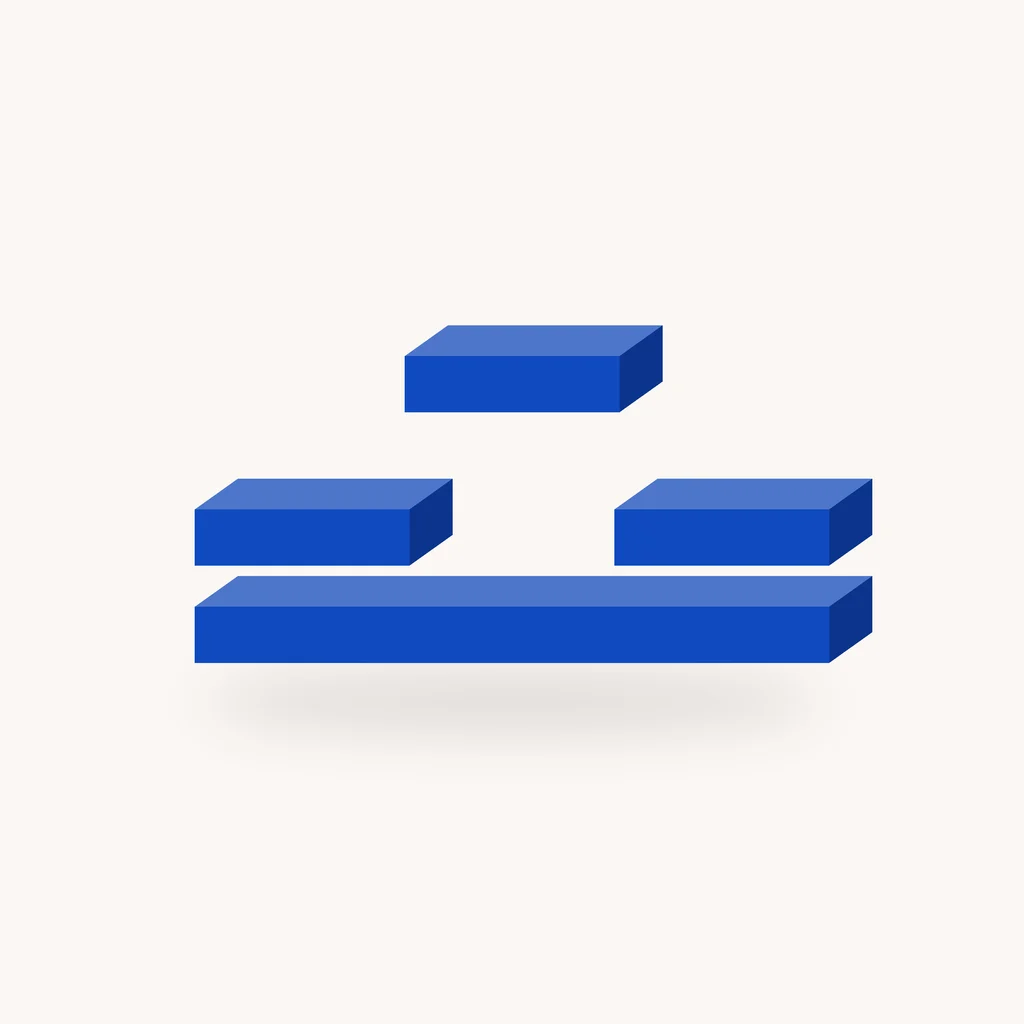 A blue block being lowered into place in a wall of identical blocks