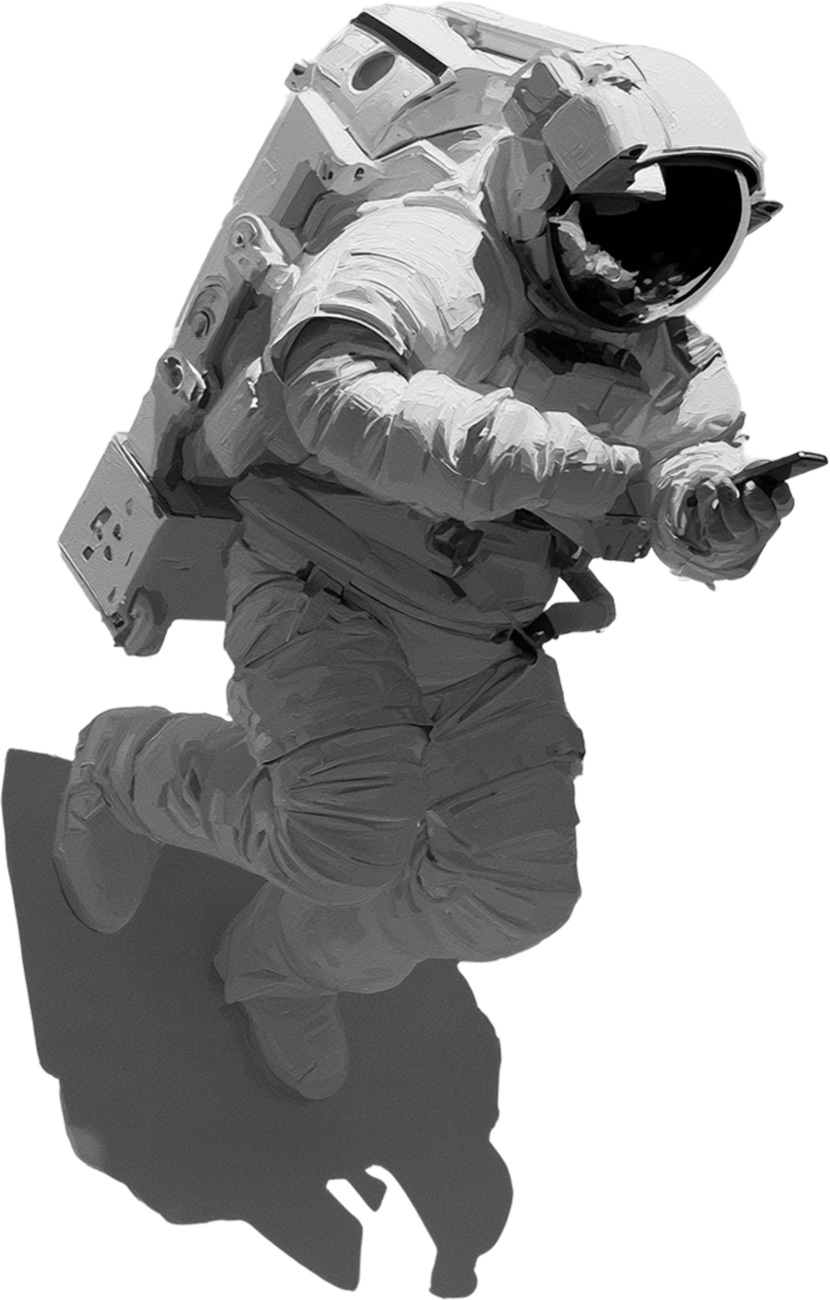 Codebased astronaut illustration
